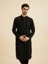 Manyavar Midnight Black Embroidered Kurta Set With Sequin Work