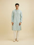 Manyavar Ice Blue Embroidered Kurta Set With Sequin Work