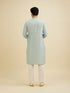 Manyavar Ice Blue Embroidered Kurta Set With Sequin Work