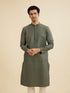 Manyavar Olive Green Embroidered Kurta Set With Sequin Work