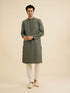 Manyavar Olive Green Embroidered Kurta Set With Sequin Work