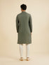 Manyavar Olive Green Embroidered Kurta Set With Sequin Work