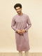 Manyavar Lilac Purple Sequined Kurta Set