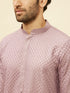 Manyavar Lilac Purple Sequined Kurta Set