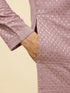 Manyavar Lilac Purple Sequined Kurta Set