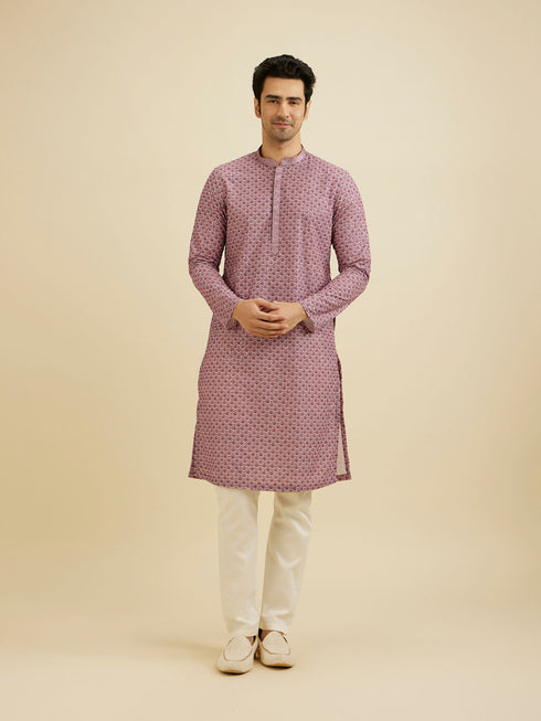 Manyavar Dusty Pink Charm Kurta Pajama
