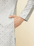 Manyavar Glacier Grey Sequined Patterned Kurta Set