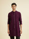 Manyavar Festive Purple Viscose Kurta Pajama