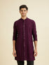 Manyavar Festive Purple Viscose Kurta Pajama