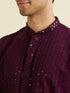 Manyavar Festive Purple Viscose Kurta Pajama