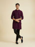 Manyavar Festive Purple Viscose Kurta Pajama