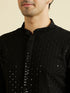 Manyavar Elegant Black Viscose Kurta Patiala