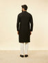 Manyavar Charcoal Black Chikankari Sequinned Kurta Set