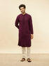 Manyavar Jamun Purple Chikankari Sequinned Kurta Set