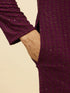 Manyavar Jamun Purple Chikankari Sequinned Kurta Set