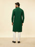 Manyavar Hunter Green Chikankari Sequinned Kurta Set