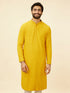 Manyavar Mustard Yellow Chikankari Sequinned Kurta Set