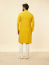 Manyavar Mustard Yellow Chikankari Sequinned Kurta Set