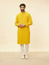 Manyavar Mustard Yellow Chikankari Sequinned Kurta Set