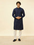 Manyavar Sapphire Blue Chikankari Sequinned Kurta Set