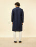 Manyavar Sapphire Blue Chikankari Sequinned Kurta Set