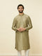 Manyavar Mushroom Grey Sequined Patterned Kurta Set