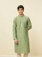 Manyavar Sage Green Sequined Kurta Set