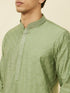 Manyavar Sage Green Sequined Kurta Set