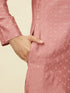 Manyavar Conch Shell Pink Sequined Kurta Set