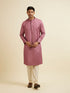 Manyavar Dusty Pink Jaal Patterned Kurta Set