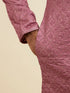 Manyavar Dusty Pink Jaal Patterned Kurta Set