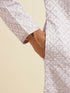 Manyavar Lilac Jaal Patterned Kurta Set