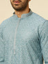 Manyavar Mustard Yellow Chikankari Kurta Set