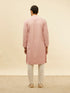 Manyavar Rose Pink Chikankari Sequinned Kurta Set