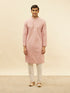 Manyavar Rose Pink Chikankari Sequinned Kurta Set