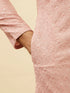 Manyavar Rose Pink Chikankari Sequinned Kurta Set