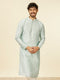 Manyavar Light Blue Buta Patterned Kurta Set
