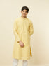Manyavar Crayola Yellow Diamond Patterned Kurta Set