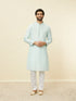 Manyavar Sky Blue Diamond Patterned Kurta Set