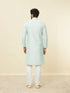 Manyavar Sky Blue Diamond Patterned Kurta Set