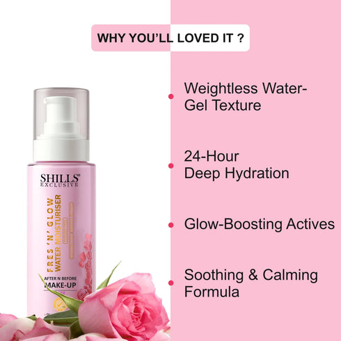 Shills Professional Fresh N Glow Water Moisturizing Rose