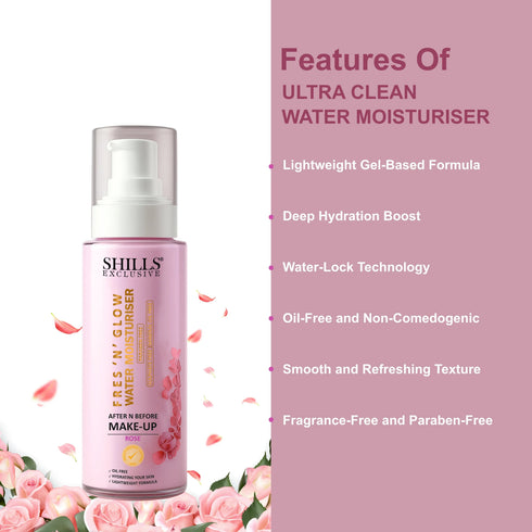 Shills Professional Fresh N Glow Water Moisturizing Rose