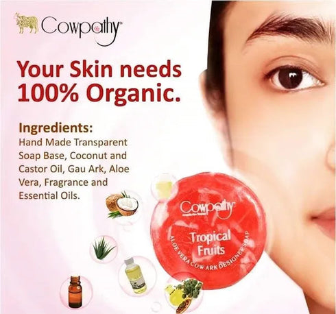 Cowpathy Tropical Fruits Aloe Vera Cow Ark Designer Soap