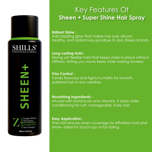 Shills Professional Sheen+ Super Shine Hair Spray