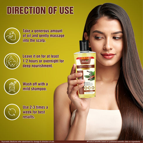 Multani Pharmaceuticals Limited Multani Naturals Shikakai & Tulsi Hair Oil Soothes Scalp For soft &shiny Hair Nurtures Scalp& Hair Helps Fight Dandruff