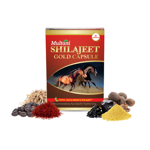 Multani Pharmaceuticals Limited Multani Shilajeet Gold Capsule & Multani Swapna Roghar Tablet Combo For Youthful Living Stamina Vigour & Vitality