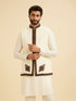 Manyavar Elegant Cream Kurta Jacket Set
