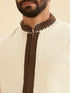 Manyavar Elegant Cream Kurta Jacket Set