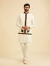 Manyavar Elegant Cream Kurta Jacket Set