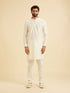 Manyavar Elegant Cream Kurta Jacket Set